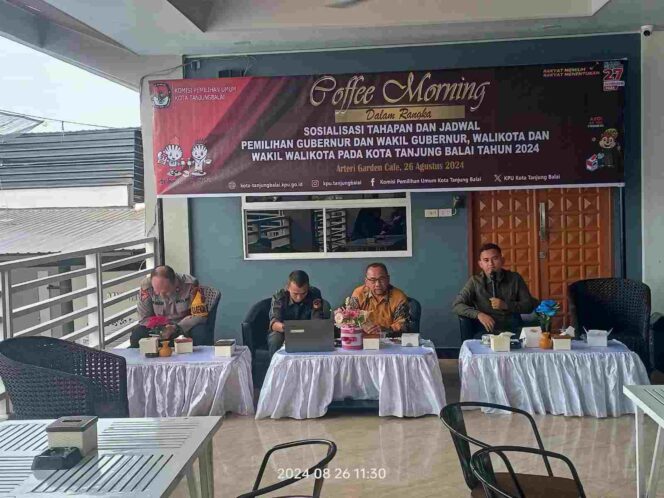 KPU Tanjungbalai Gelar Kegiatan Coffee Morning Bahas Tahapan dan Jadwal Pilkada 2024
