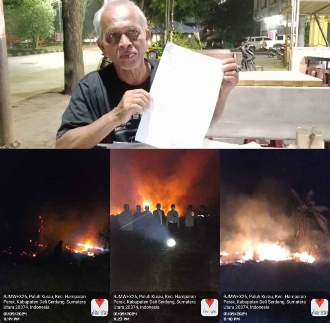 Pasca Lapor ke Polisi Penyerobotan Lahan, Kebun Sawit KTS Makmur Malah Dibakar OTK