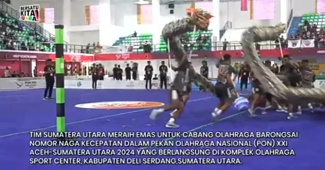 Tim Barongsai Sumut Sumbang Emas Keempat Pada PON XXI 2024