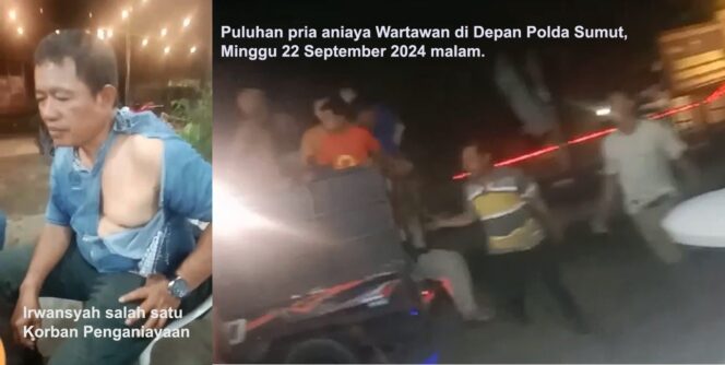 Puluhan Pria Pukuli Wartawan di Depan Polda Sumut, Diduga Pembackup BBM Subsidi Jenis Solar