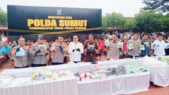 Polda Sumut Tangkap Ratusan Tersangka Jaringan Narkoba Selama Sepekan
