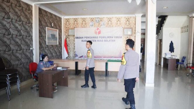 Polres Nias Selatan Tingkatkan Pengamanan di Kantor Bawaslu