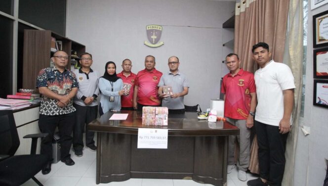 Kejati Sumut Terima UP Rp 771.759.583,37 dari Perkara Dugaan Korupsi Penataan Situs Benteng Putri Hijau Namorambe