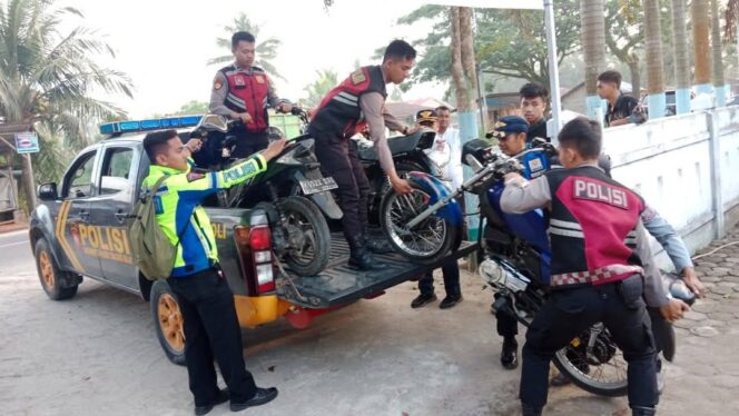 Cegah Balap Liar Dalam Bulan Ramadhan 1446 Hijriah, Polres Tanjung Balai Amankan 9 Unit Sepeda Motor