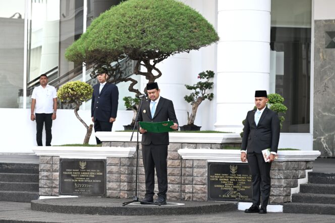 Gubsu Pimpin Upacara Peringatan Harlah Pancasila