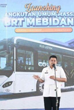 Gubsu Bobby Luncurkan BRT Mebidang 30 Bus Listrik Disiapkan