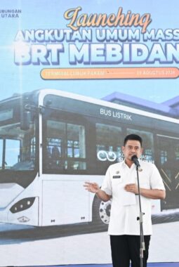 Gubsu Bobby Luncurkan BRT Mebidang 30 Bus Listrik Disiapkan