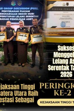 Sukses Menggelar Lelang Aset Serentak Tahun 2026, Kejaksaan Tinggi Sumatera Utara Raih Prestasi Sebagai Peringkat Ke-2 Kejaksaan Tinggi Terbaik