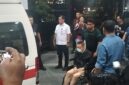 Alexander Halim alias Akuang saat keluar dari kantor Kejati Sumut (ist/andry)
